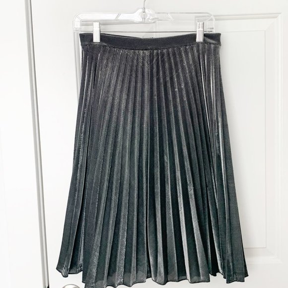 Dresses & Skirts - Medium Sparkly Silver Pleated Lined Skirt